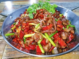干锅鸡杂