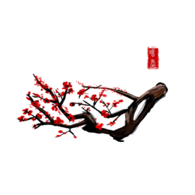 梅花树枝元素