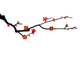 梅花树枝元素