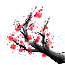 梅花树枝元素