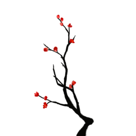 梅花树枝元素