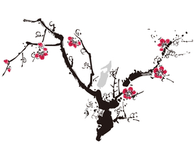 梅花树枝元素