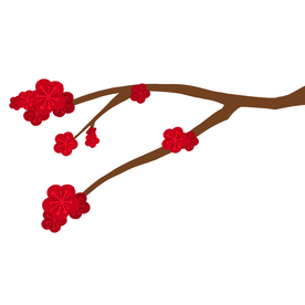 梅花树枝元素