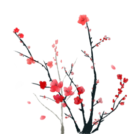 梅花树枝元素