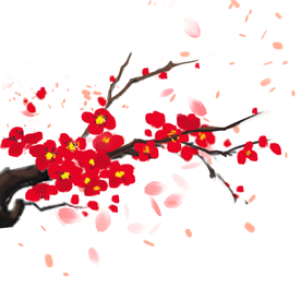梅花树枝元素