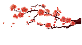 梅花树枝元素