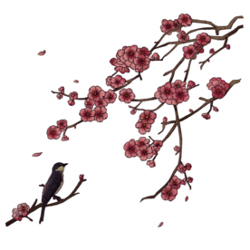 梅花树枝元素