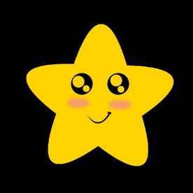 卡通笑脸星星