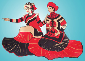 彝族美女图案