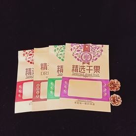 精选干果牛皮纸自封开窗袋
