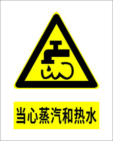 当心蒸汽和热水