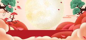 淘宝天猫国庆节手绘海报背景