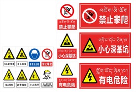 藏文警示牌