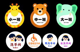 幼儿园可爱科室牌