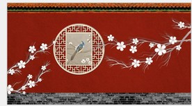 故宫红背景墙