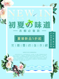 女装品牌促销海报之初夏的味道
