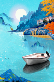 小船 湖水