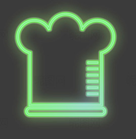霓虹灯厨师帽