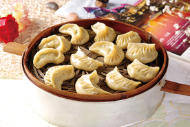 玉米面素蒸饺