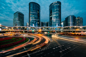 城市车流夜景