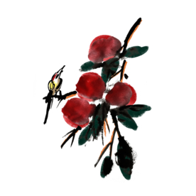 水墨插画素材