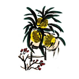 水墨插画素材