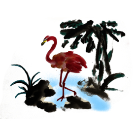 水墨插画素材