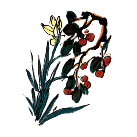 水墨插画素材