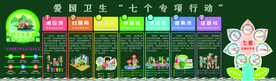 爱国卫生“七个专项行动”黑板报