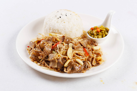 金针菇肥牛饭