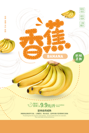 香蕉水果活动宣传海报素材