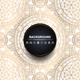 高档豪华奢华欧式花纹背景矢量图