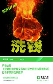打击洗钱犯罪宣传海报