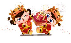 牛 牛年 2021 小牛 卡通