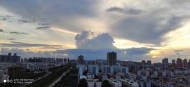 城市日落