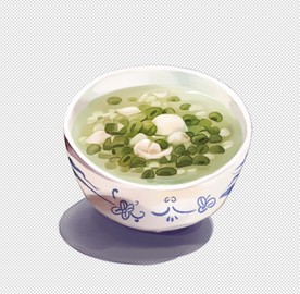 免抠 手绘绿豆汤