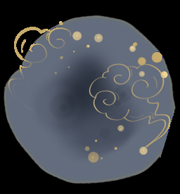 深色水墨祥云文字框