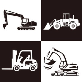 挖机铲机矢量图