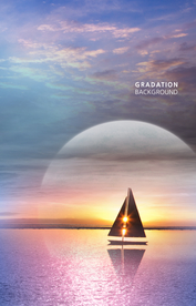 梦幻晚霞海报设计