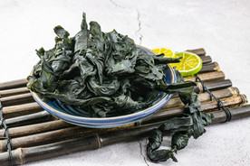 海带丝美食食材背景海报素材