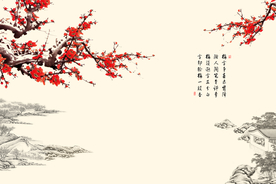 梅花背景墙