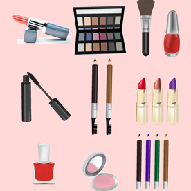 护肤化妆品素材矢量