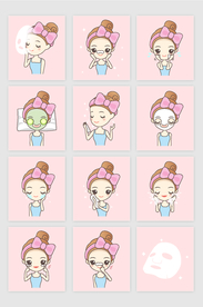 护肤化妆品素材矢量