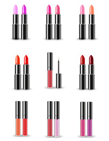 护肤化妆品素材矢量