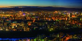 城市灯光夜景高楼背景