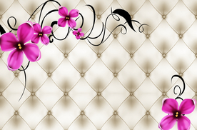 梅花真皮背景墙