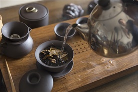 柑普茶冲茶展示