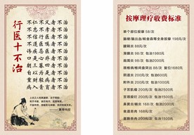按摩价格表