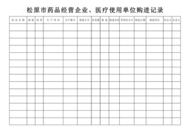药品企业购进记录