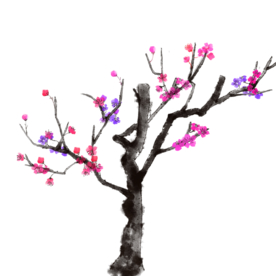 手绘桃花